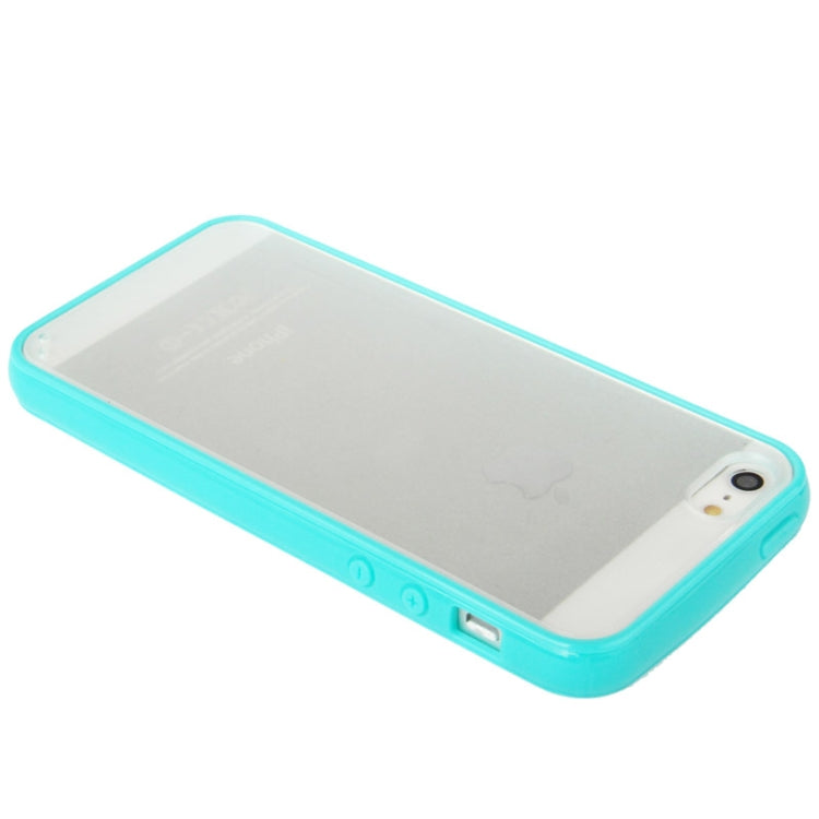 Ultra Slim Translucent Frosted Plastic Protective Case with TPU Frame for iPhone 5