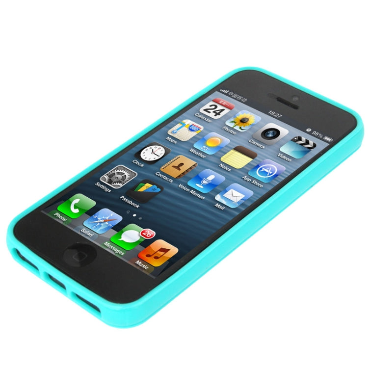 Ultra Slim Translucent Frosted Plastic Protective Case with TPU Frame for iPhone 5