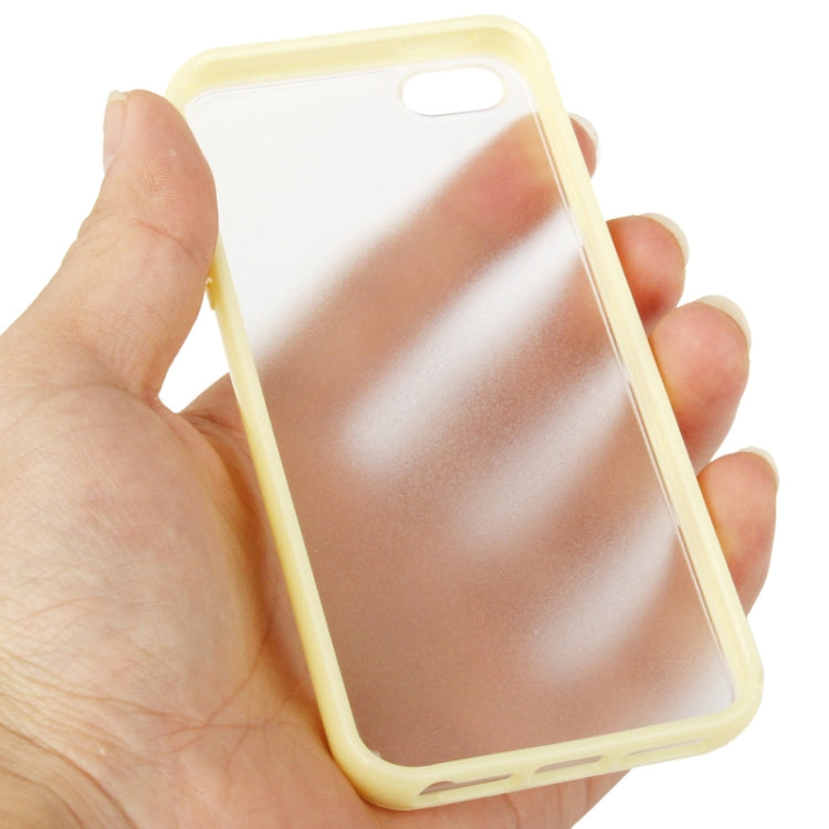 Ultra Slim Translucent Frosted Plastic Protective Case with TPU Frame for iPhone 5