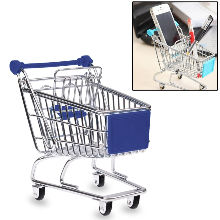 Universal Mini Grocery Shopping Cart Style Desktop Storage Box / Holder