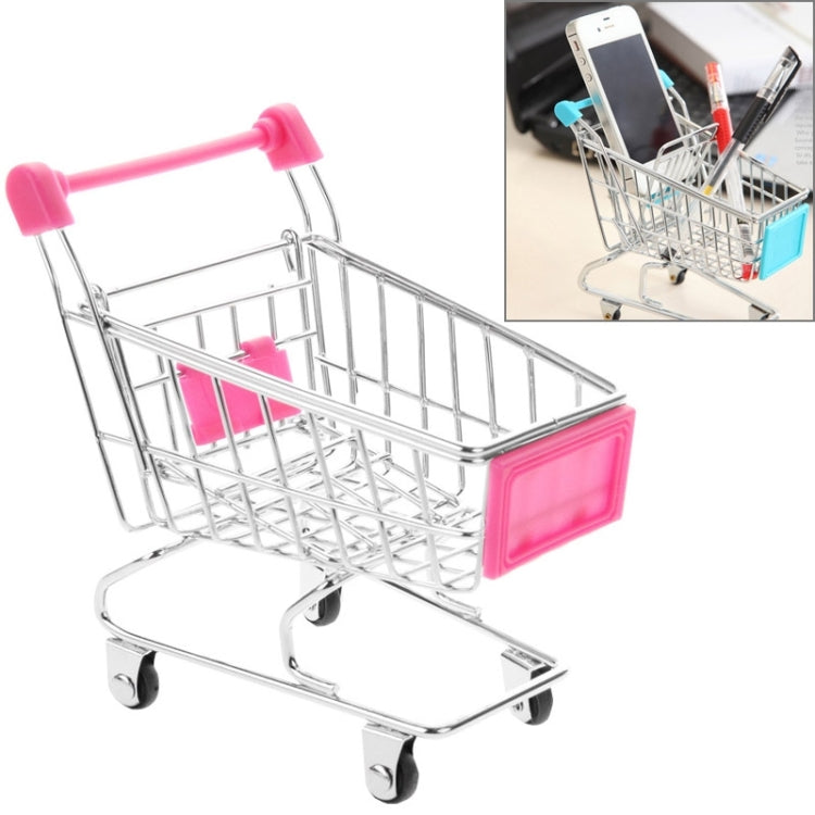 Universal Mini Grocery Shopping Cart Style Desktop Storage Box / Holder