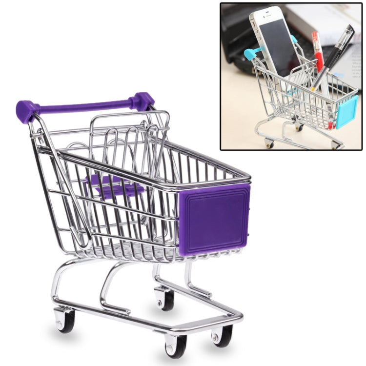 Universal Mini Grocery Shopping Cart Style Desktop Storage Box / Holder