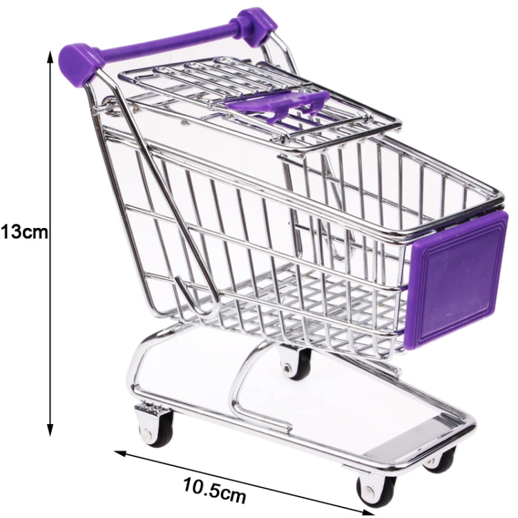 Universal Mini Grocery Shopping Cart Style Desktop Storage Box / Holder
