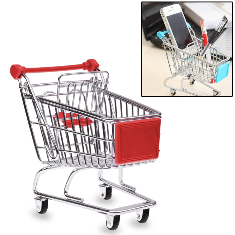Universal Mini Grocery Shopping Cart Style Desktop Storage Box / Holder