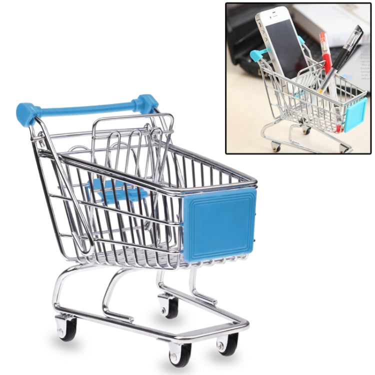 Universal Mini Grocery Shopping Cart Style Desktop Storage Box / Holder