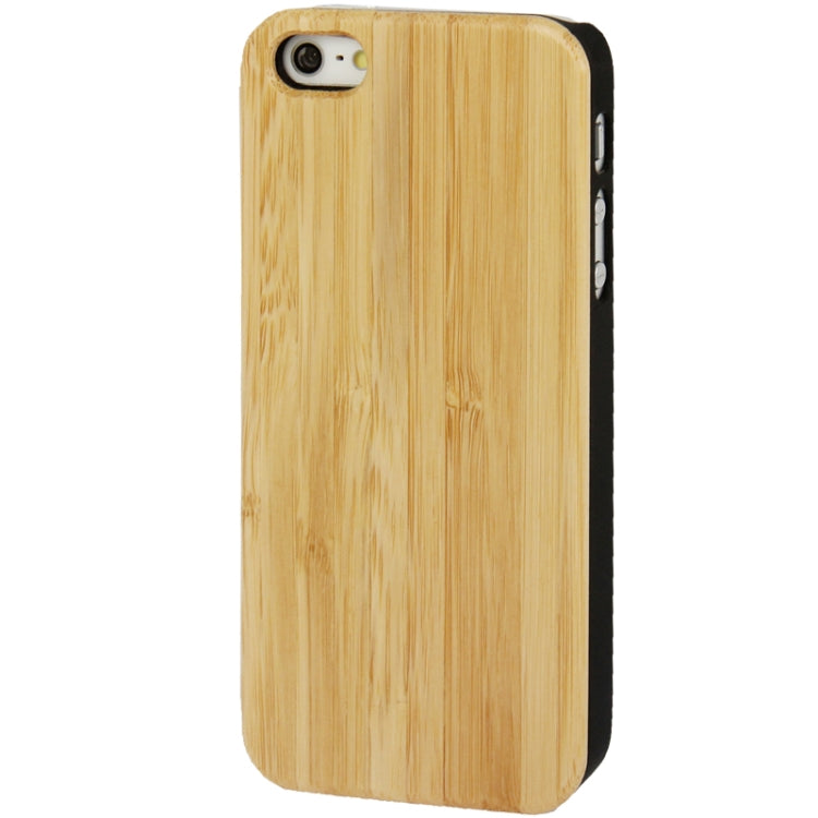 Protective Plastic Case with Bamboo Patch for iPhone 5 & 5s & SE
