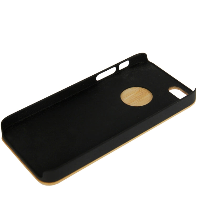 Protective Plastic Case with Bamboo Patch for iPhone 5 & 5s & SE