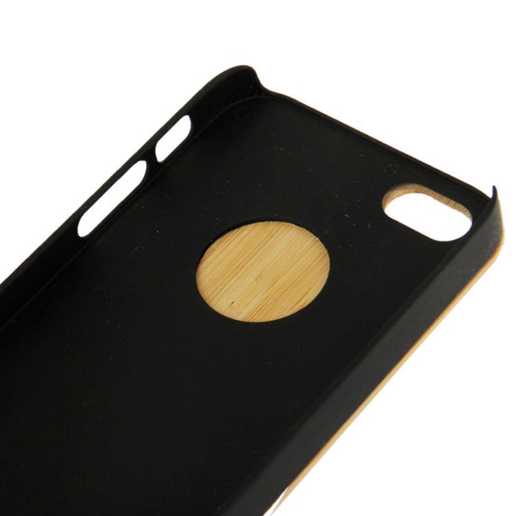Protective Plastic Case with Bamboo Patch for iPhone 5 & 5s & SE