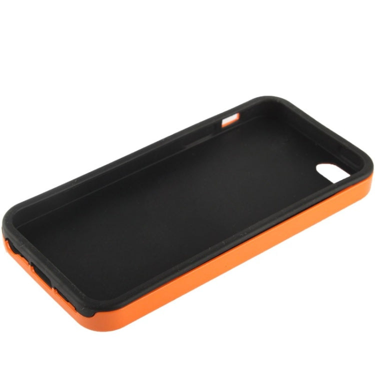 Hollow Watermelon Style Plastic + Black Silicone Combination Case for iPhone 5 & 5s & SE