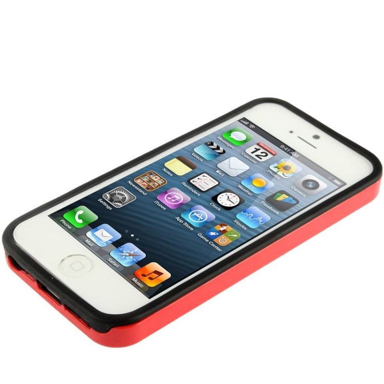 Hollow Watermelon Style Plastic + Black Silicone Combination Case for iPhone 5 & 5s & SE