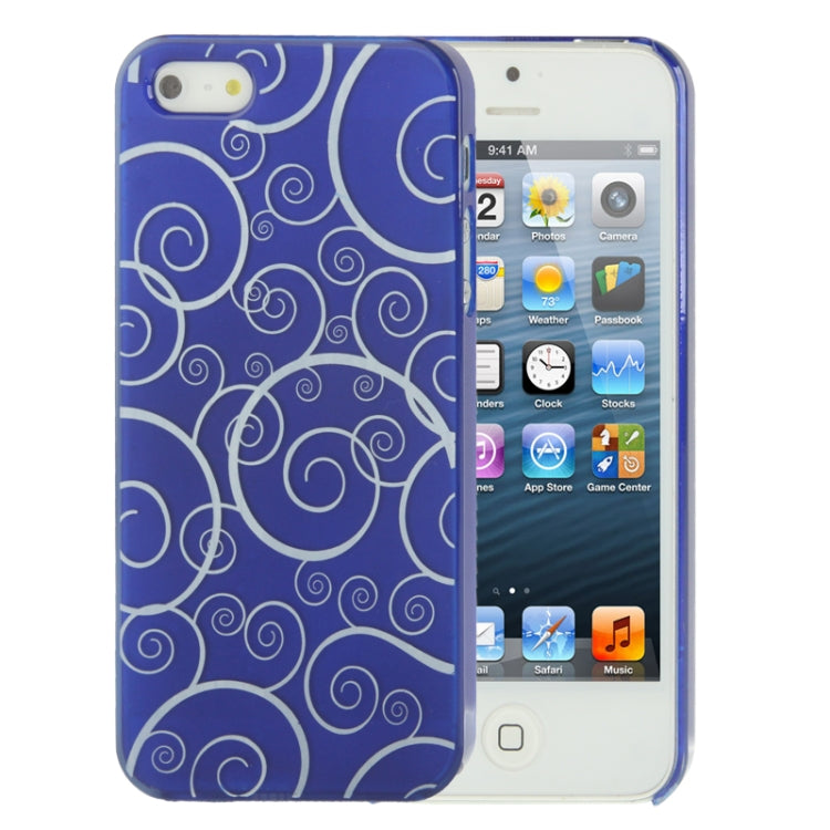 Spiral Decorative Pattern Smooth Surface Plastic Case for iPhone 5 & 5s & SE