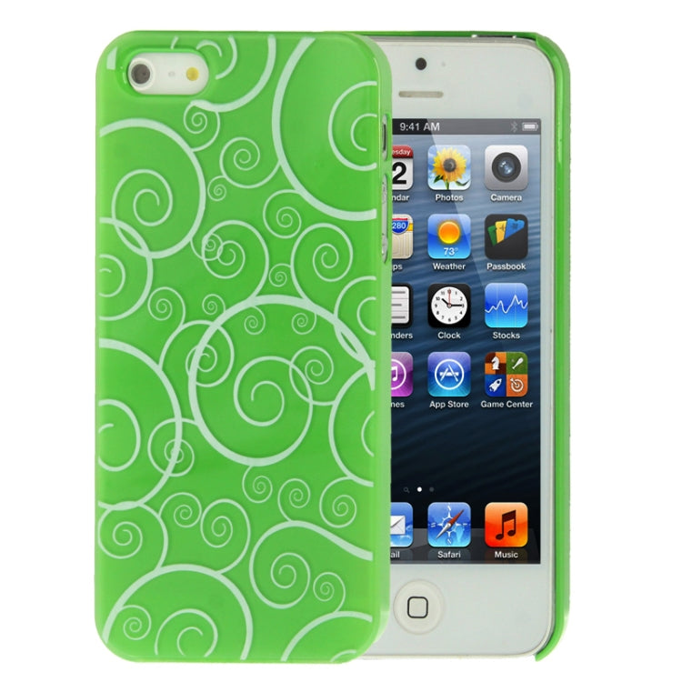 Spiral Decorative Pattern Smooth Surface Plastic Case for iPhone 5 & 5s & SE