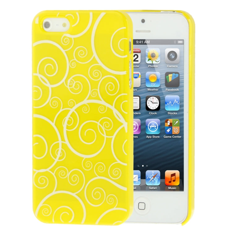 Spiral Decorative Pattern Smooth Surface Plastic Case for iPhone 5 & 5s & SE