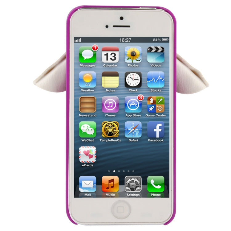 WUBENFU Series Detachable Leather Clothing Keyring Wood Texture Plastic Case with Leopard Phone Neck Rope for iPhone 5 & 5s & SE