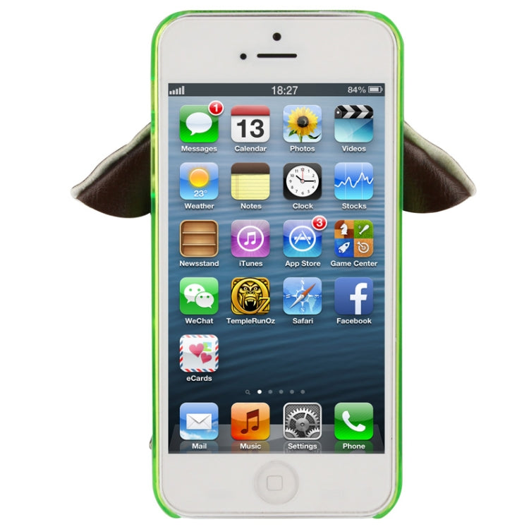 WUBENFU Series Detachable Leather Clothing Keyring Wood Texture Transparent Plastic Case with Leopard Phone Neck Rope for iPhone 5 & 5s & SE