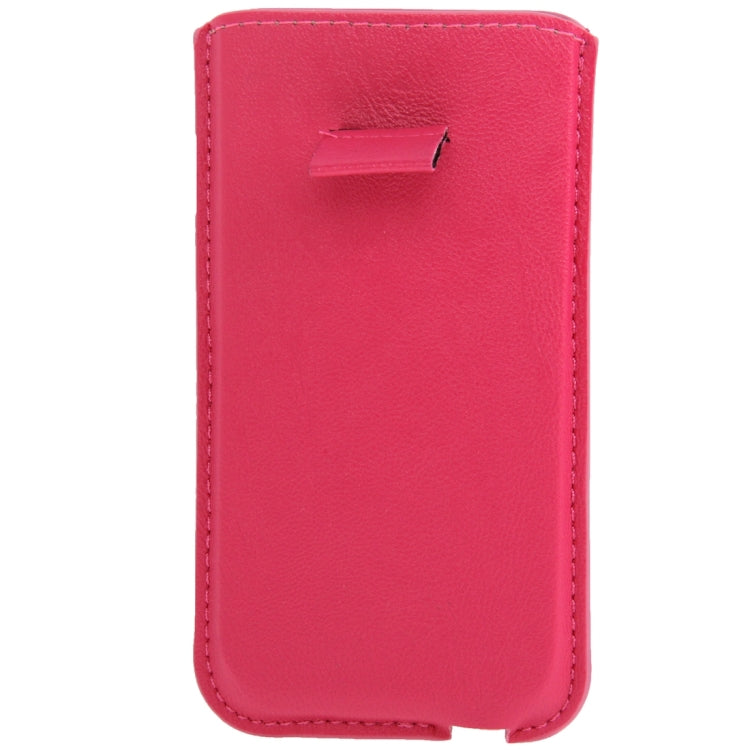 Litchi Texture Leather Case Pocket Sleeve Bag with Pull Up Tab & Call Display ID for iPhone 5 & 5s & SE & SE & 5C