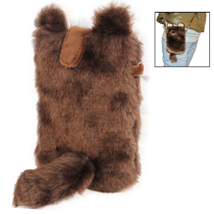 Fox Style Plush Carry Bag for iPhone 5 & 5s & SE & 5C / i9500 / i9300 / N7100 / Note III / N9000 (Brown)