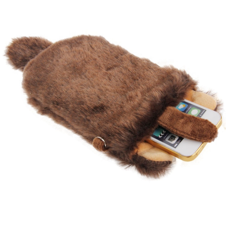 Fox Style Plush Carry Bag for iPhone 5 & 5s & SE & 5C / i9500 / i9300 / N7100 / Note III / N9000 (Brown)