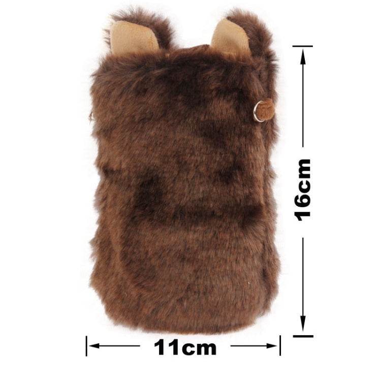 Fox Style Plush Carry Bag for iPhone 5 & 5s & SE & 5C / i9500 / i9300 / N7100 / Note III / N9000 (Brown)