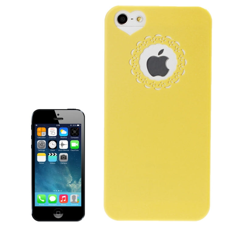 Engraving Flower Plastic Protective Case for iPhone 5 & 5s & SE