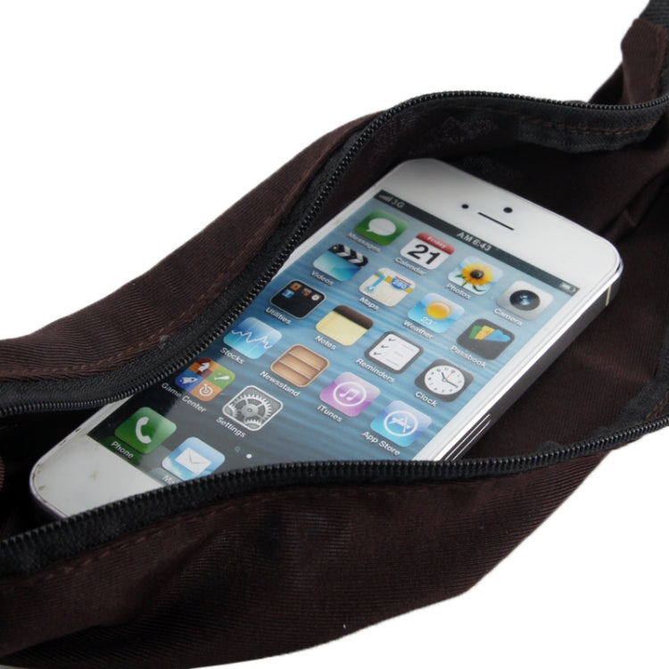 Outdoor Sports Elastic Waist Bag / Two Pockets Fanny Pack Zip Pouch for iPhone 5 & 5s & SE & 5C