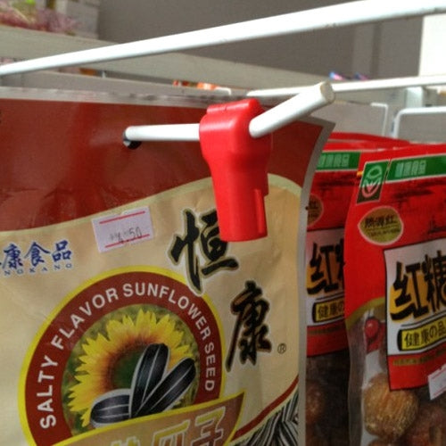 12 PCS White ABS Display Hook / Security Lock Hook