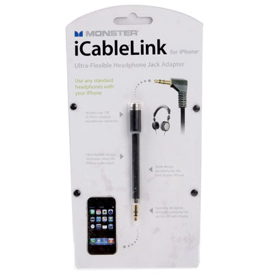 iCable Link Ultra-Flexible 3.5mm Headphone Jack Adapter for iPhone 5 / iPhone 4 & 4S / 3GS / 3G / iPad 4 / iPad mini 1 / 2 / 3 / New iPad / iPad 2 / iTouch, Length: 9.5cm