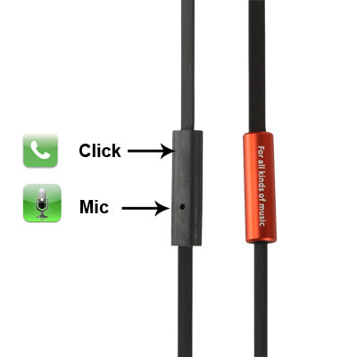ES900i Noodle Style 3.5mm Universal Headset with Hear Speaker Control & Microphone for iPhone / iPad / iPod touch, Galaxy SIV / SIII / Note II / Premier, Nokia Lumia Series, LG Optimus Series, HTC / Motorola / Sony Xperia Series etc.(Red)