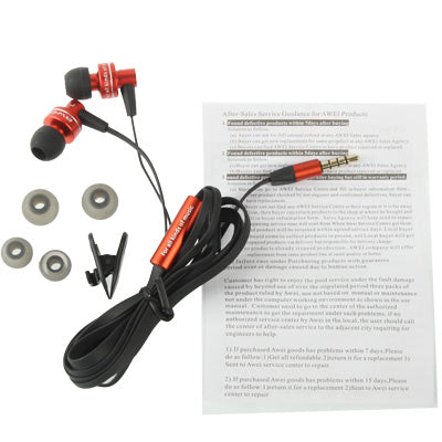 ES900i Noodle Style 3.5mm Universal Headset with Hear Speaker Control & Microphone for iPhone / iPad / iPod touch, Galaxy SIV / SIII / Note II / Premier, Nokia Lumia Series, LG Optimus Series, HTC / Motorola / Sony Xperia Series etc.(Red)