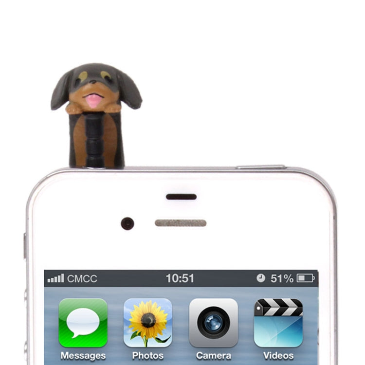 Cartoon Little Dog Style Earphone Anti-dust Plug for iPhone 5 & 5S / 5C / 4 & 4S / iPod / iPad