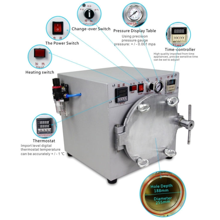 600W Medium Air Bubble Removing Fix Screen Panel Glass Refurbishment Machine for iPhone / Galaxy / HTC LCD Repair