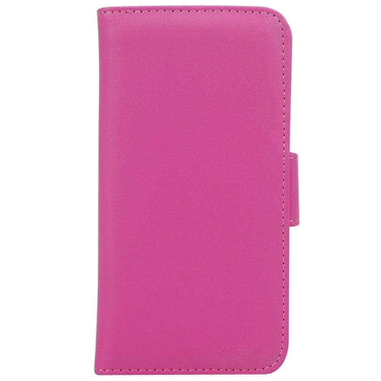 Plain Weave Texture Horizontal Flip Magnetic Buckle Leather Case with Card Slots & Wallet & Holder for iPhone 5 & 5s & SE & SE(Magenta)