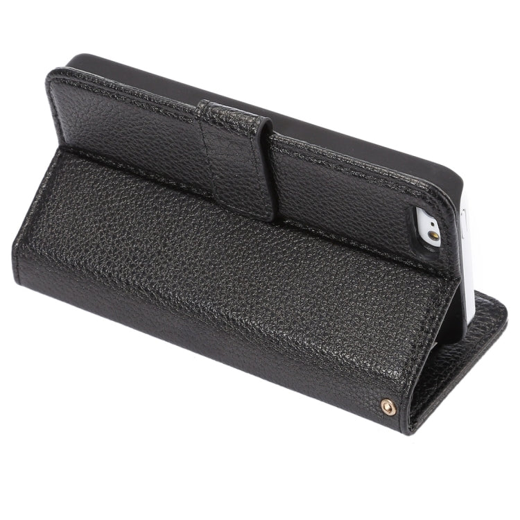Litchi Texture Horizontal Flip Leather Case with Card Slots & Holder & Wallet & Photo Frame & Lanyard for iPhone 5 & 5s & SE & SE