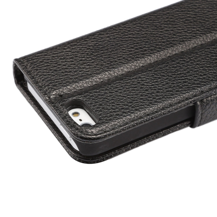 Litchi Texture Horizontal Flip Leather Case with Card Slots & Holder & Wallet & Photo Frame & Lanyard for iPhone 5 & 5s & SE & SE