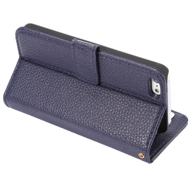 Litchi Texture Horizontal Flip Leather Case with Card Slots & Holder & Wallet & Photo Frame & Lanyard for iPhone 5 & 5s & SE & SE