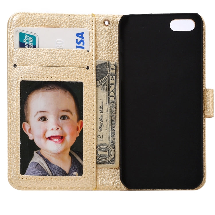 Litchi Texture Horizontal Flip Leather Case with Card Slots & Holder & Wallet & Photo Frame & Lanyard for iPhone 5 & 5s & SE & SE