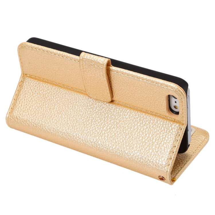 Litchi Texture Horizontal Flip Leather Case with Card Slots & Holder & Wallet & Photo Frame & Lanyard for iPhone 5 & 5s & SE & SE