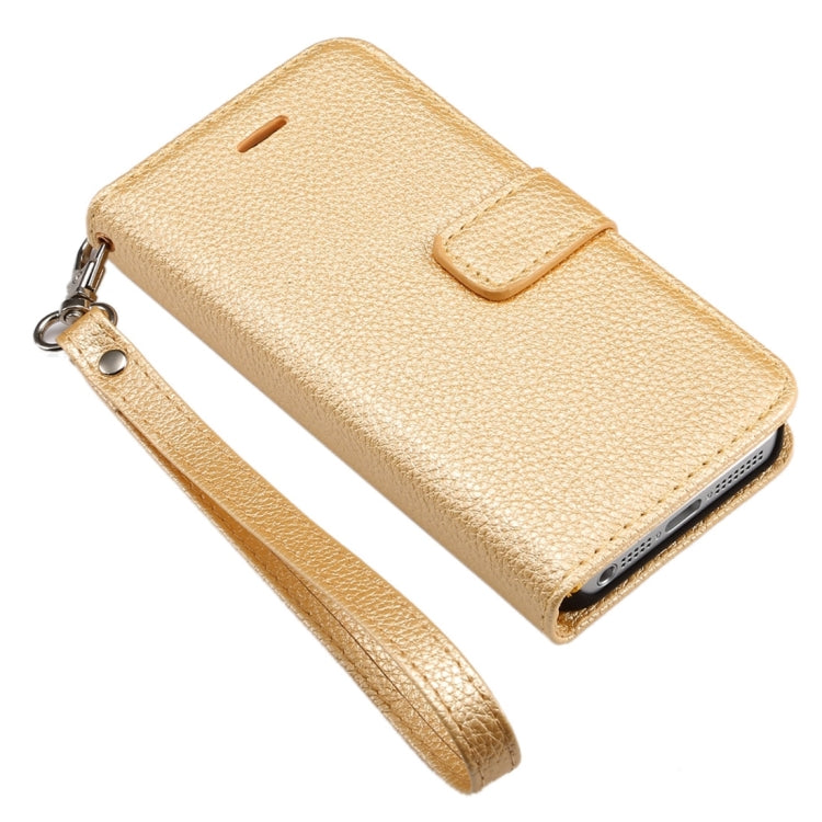 Litchi Texture Horizontal Flip Leather Case with Card Slots & Holder & Wallet & Photo Frame & Lanyard for iPhone 5 & 5s & SE & SE
