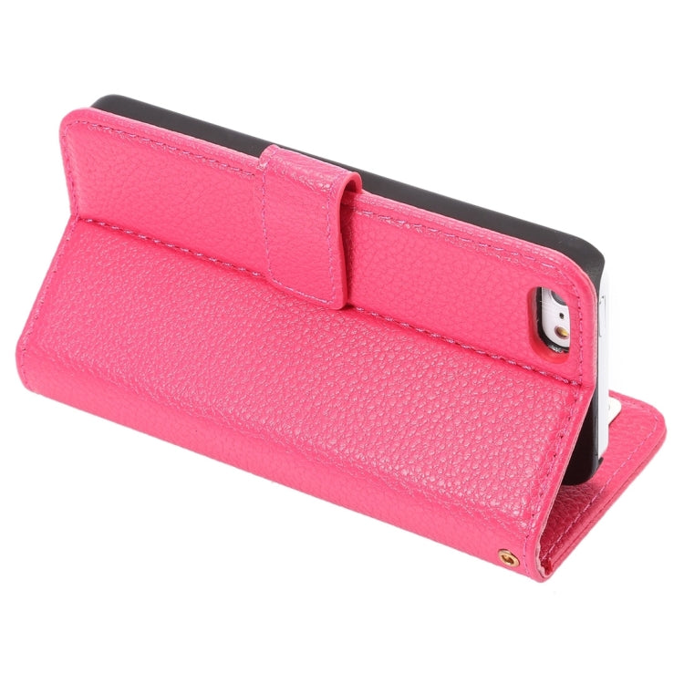 Litchi Texture Horizontal Flip Leather Case with Card Slots & Holder & Wallet & Photo Frame & Lanyard for iPhone 5 & 5s & SE & SE