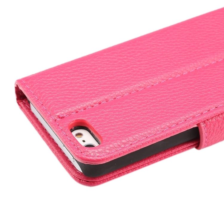 Litchi Texture Horizontal Flip Leather Case with Card Slots & Holder & Wallet & Photo Frame & Lanyard for iPhone 5 & 5s & SE & SE