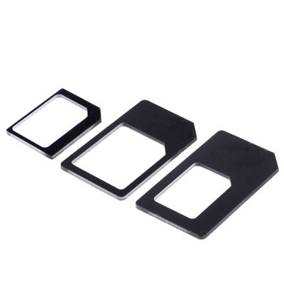 4 in 1 (Nano SIM to Micro SIM Card+ Micro SIM to Standard Card + Nano SIM to Standard Card + Sim Card Tray Holder Eject Pin Key Tool) Adapter Kit for iPhone 5 / iPhone 4 & 4S