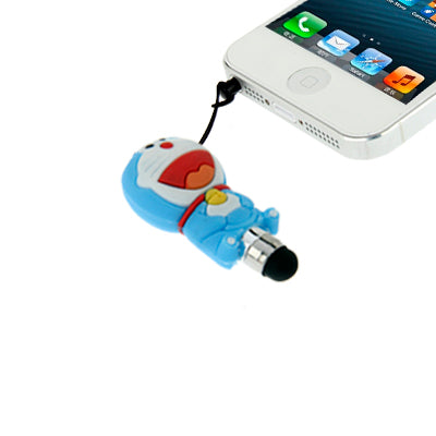 Doraemon Molding Touch Screen Stylus Touch Pen + Ear Cap 3.5mm Plug Anti-dust for iPhone 5 / iPhone 4 & 4S / iPad mini 1 / 2 / 3 / New iPad (iPad 3) / iPad 2 / iPad / iPod touch / Android Tablet(Blue)