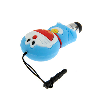 Doraemon Molding Touch Screen Stylus Touch Pen + Ear Cap 3.5mm Plug Anti-dust for iPhone 5 / iPhone 4 & 4S / iPad mini 1 / 2 / 3 / New iPad (iPad 3) / iPad 2 / iPad / iPod touch / Android Tablet(Blue)
