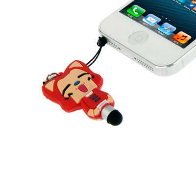 Ahri Molding Touch Screen Stylus Touch Pen + Ear Cap 3.5mm Plug Anti-dust for iPhone 5 / iPhone 4 & 4S / iPad mini 1 / 2 / 3 / New iPad (iPad 3) / iPad 2 / iPad / iPod touch / Android Tablet(Red)