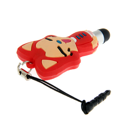 Ahri Molding Touch Screen Stylus Touch Pen + Ear Cap 3.5mm Plug Anti-dust for iPhone 5 / iPhone 4 & 4S / iPad mini 1 / 2 / 3 / New iPad (iPad 3) / iPad 2 / iPad / iPod touch / Android Tablet(Red)