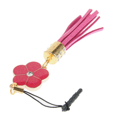 Diamond Flower with PU Chionanthus Petusus Style Ear Cap 3.5mm Plug Anti-dust for iPhone 5 / iPhone 4 & 4S / iPad mini 1 / 2 / 3 / New iPad (iPad 3) / iPad 2 / iPad / iPod touch