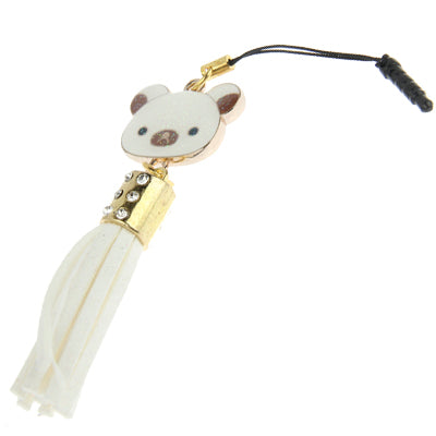 Bear Series with Diamond PU Chionanthus Petusus Style Ear Cap 3.5mm Plug Anti-dust