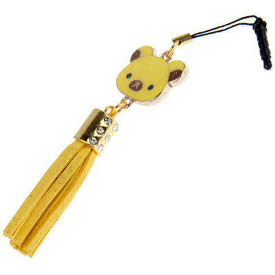 Bear Series with Diamond PU Chionanthus Petusus Style Ear Cap 3.5mm Plug Anti-dust