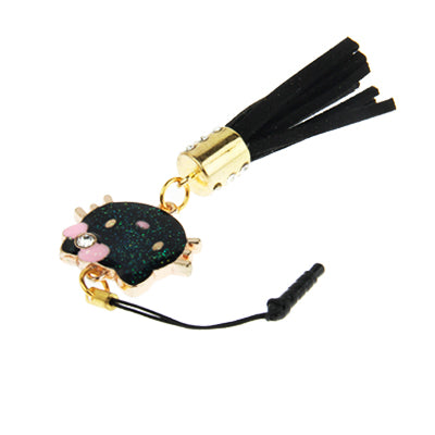 Hello Kitty Series with Diamond PU Chionanthus Petusus Style Ear Cap 3.5mm Plug Anti-dust
