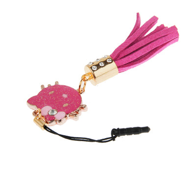 Hello Kitty Series with Diamond PU Chionanthus Petusus Style Ear Cap 3.5mm Plug Anti-dust